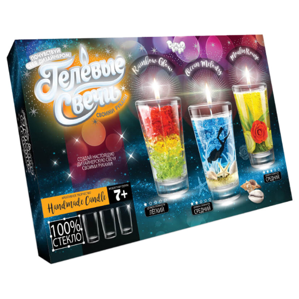 Комплект креативної творчості Гелеві свічки 6160 для оформлення інтер'єру  GS-02-01