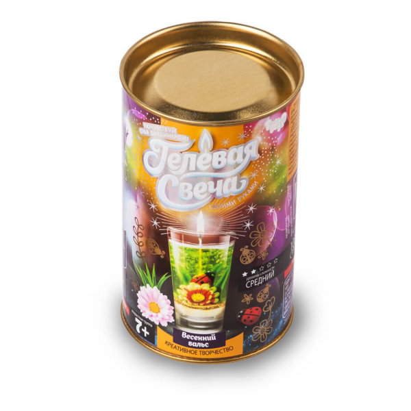 Гелева свічка своїми руками GS-01 в тубусі  Весняний вальс