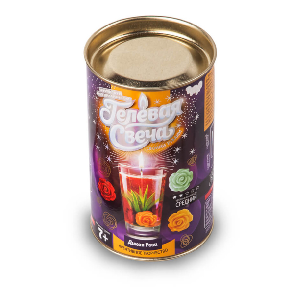 Гелева свічка своїми руками GS-01 в тубусі  Дика троянда