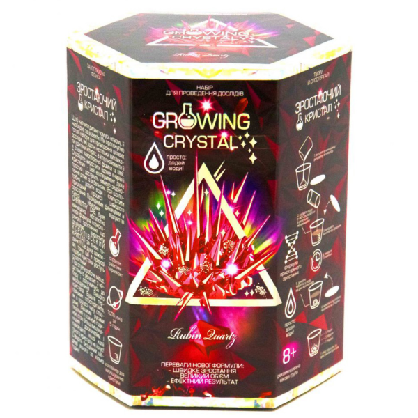 Ігровий набір для вирощування кристалів GRK-01 GROWING CRYSTAL  Рубін