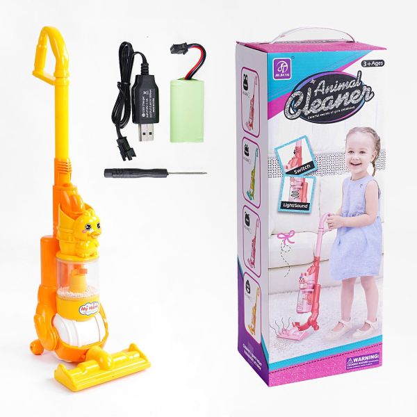 Дитячий Пилосос 828 D (12) вакуумний, звук, підсвічування, мелодія, акумулятор 7.4V, USB-кабель, викрутка, пінопластові кульки, в коробці
