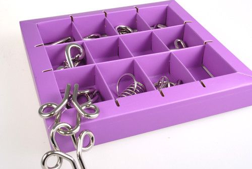 Набір головоломок Metall Puzzles violet Eureka 3D Puzzle 473359, 10 головоломок