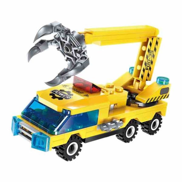 Дитячий Конструктор Qman 1408-1-8 транспорт, 76 дет  Wheeled Excavator