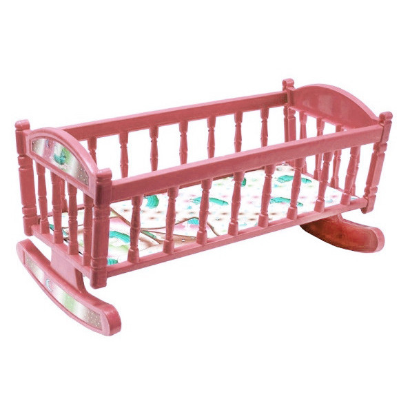 Ліжечко для ляльок Барбі S0013 ліжечко-качалка  S0013(Coral)