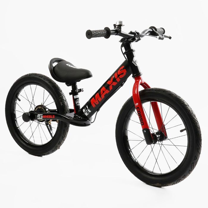 Дитячий Велобіг "CORSO MAXIS" 16 дюймів (MX-30909) сталева рама, ручне заднє гальмо, підніжка, дзвоник
