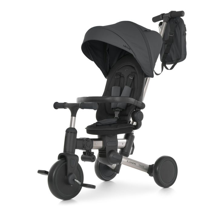Дитячий Велосипед El Camino TRIGO (ME 1226 Magnet Gray) поворот на 360°, кермо складане, дощовик