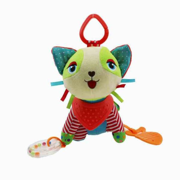 М'яка брязкальце-підвіска WD210260 з прорізувачем  Кіт