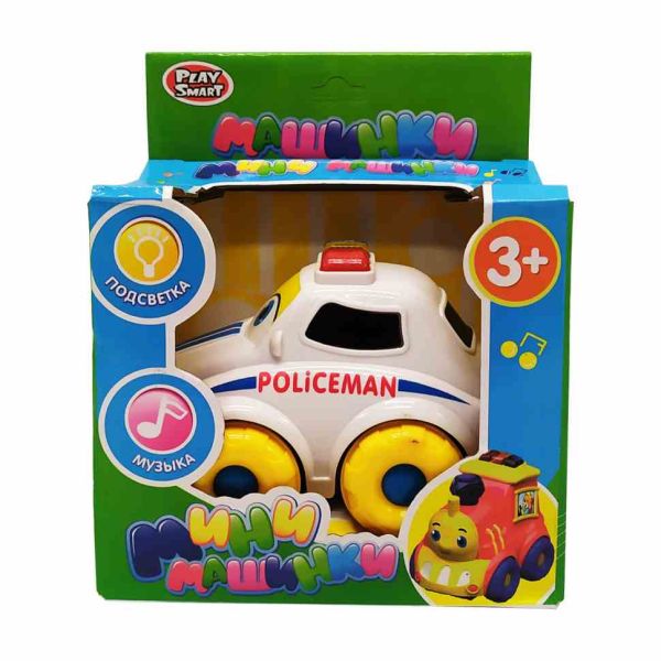 Музична машинка Міські служби PlaySmart 7438 з підсвічуванням Біла поліція