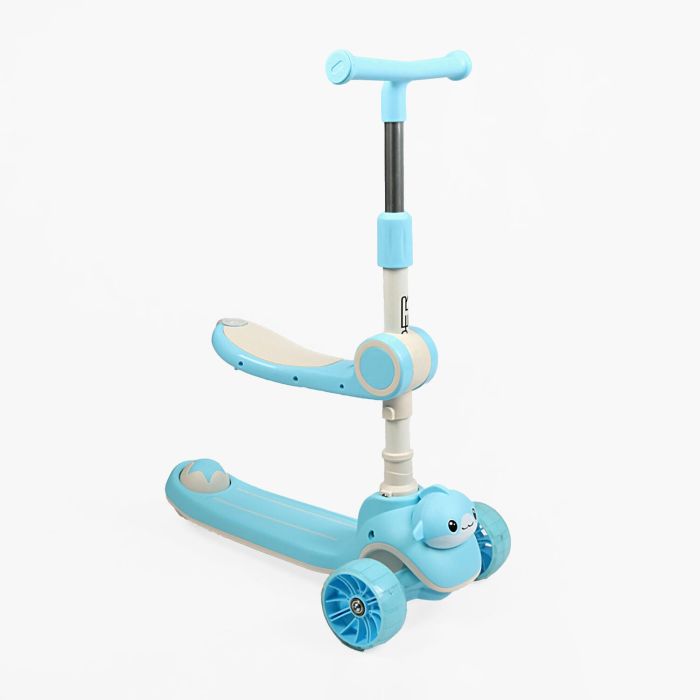 Дитячий триколісний Самокат 3в1 "Skyper" (F-976/41) світло, музика та підсвічування платформи, кермо складне