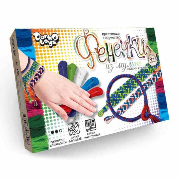 Набір креативної творчості "Фенечки" Danko Toys FIM-01-01-08 з муліне Вид 7