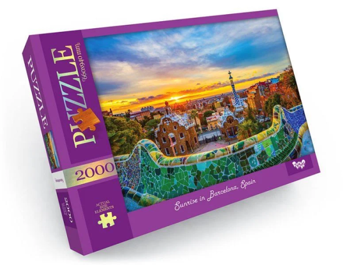 Пазл "Sunrise in Barselona, Spain" Danko Toys C2000-01-02, 2000 ел.