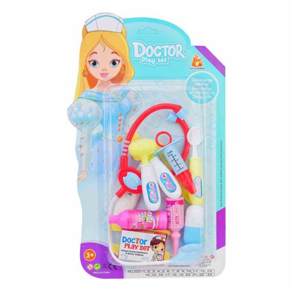 Іграшковий набір юного лікаря 2021-10-11, стетоскоп, аксесуари Рожевий
