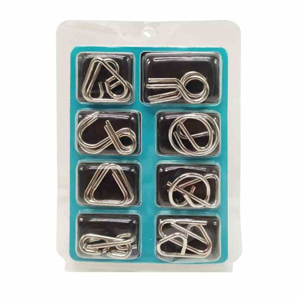 Набір металевих головоломок  2088F-G, 8 шт Бірюзовий