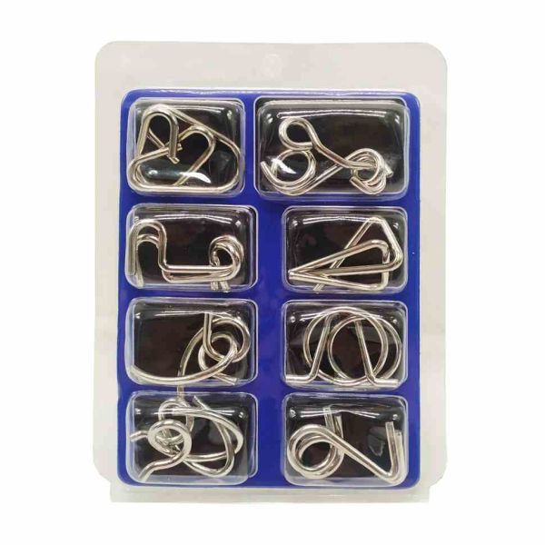 Набір металевих головоломок  2088F-G, 8 шт Блакитний