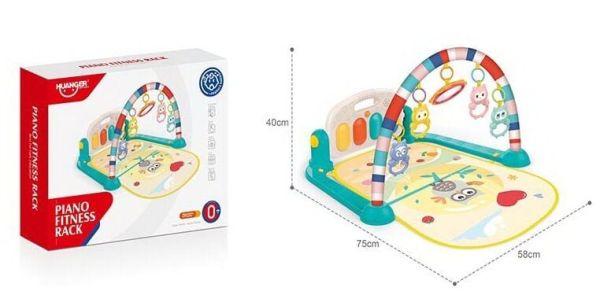 Дитячий Килимок (НЕ 0650) підсвічування, мелодії, 5 підвісок, музичне піаніно