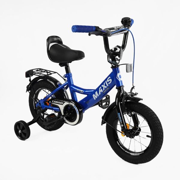 Велосипед 12" дюймів 2-х колісний "CORSO" MAXIS CL-12346 (1) ручне гальмо, дзвіночок, сидіння з ручкою, додаткові колеса, ЗІБРАНИЙ НА 75% у коробці