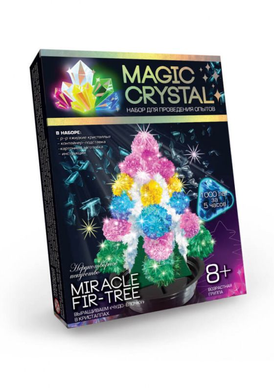 Дитячий набір для проведення дослідів "MAGIC CRYSTAL" OMC-01-01 безпечний  Різдвяна багатобарвна ялинка