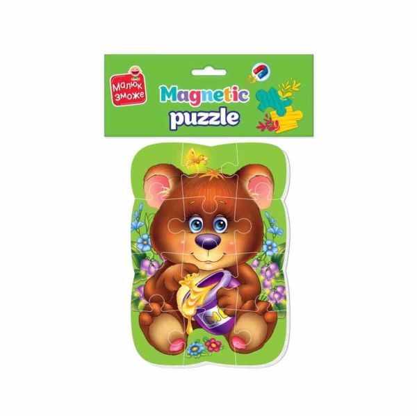 Магнітні пазли Малюк зможе "Ведмедик" Vladi Toys VT3301-04 А5, Укр
