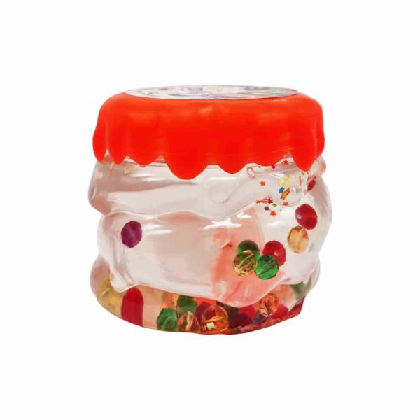 В'язка маса, слайм "Crystal Slime" CS-01-01U з намистинками Помаранчевий