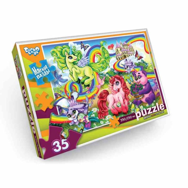 М'які пазли "Єдиноріг та панда" S35-10-03, 35 елементів