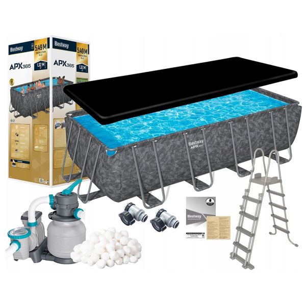 Каркасний басейн Bestway (561KA) 549х274х132 см., пісочний фільтр-насос, тент