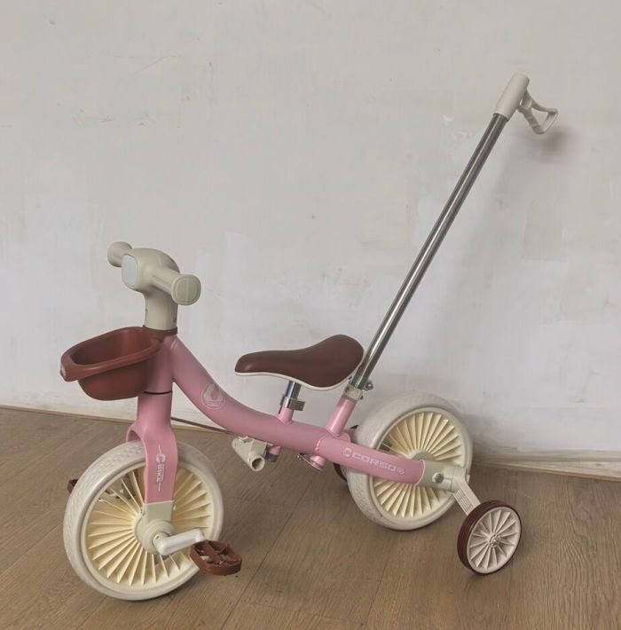 Дитячий Велосипед-трансформер Corso (C-52098) колеса 10`` EVA, озвучування УКР. МОВОЮ, фара зі світлом, батьківська ручка, знімні педалі