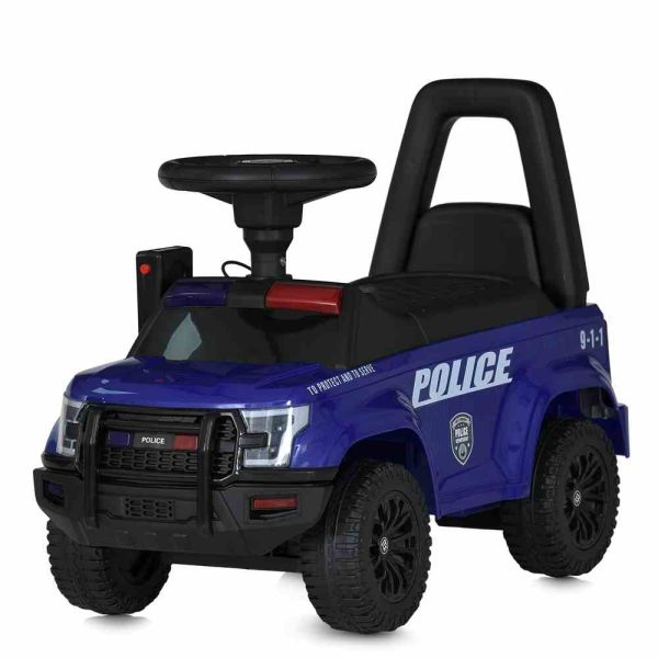 Каталка-толокар поліція 2в1 з мотором (M 5844B-4) синій