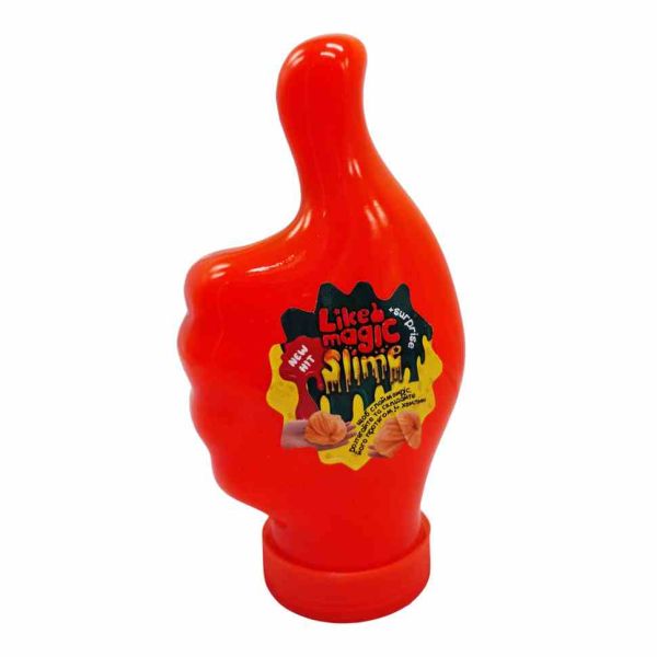 В'язка маса, слайм "LIKE Magic Slime" LMS-01-01U 300 гр Помаранчевий
