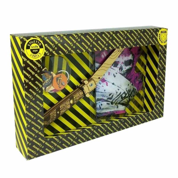 Сувенірні ножі дерев'яні набір BOX "Стілет VIPER" STIV-B