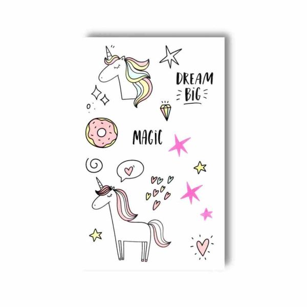Набір тимчасових татуювань "Магічний єдиноріг" EC-658 різнокольорове