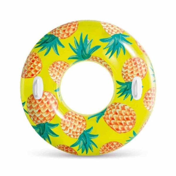 Надувний круг "Фрукти" 56261, 107 см, з ручками Ананас