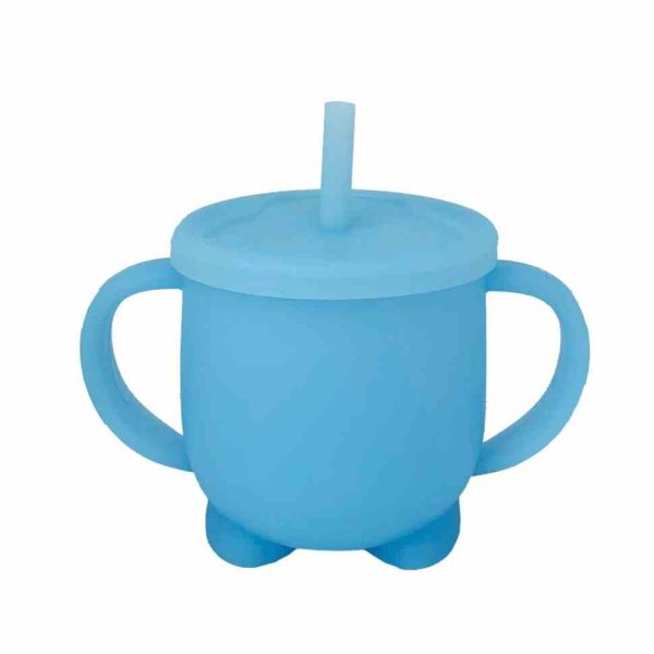 Силіконова чашка-поїлка з кришкою MGZ-0302(Blue) 200 мл