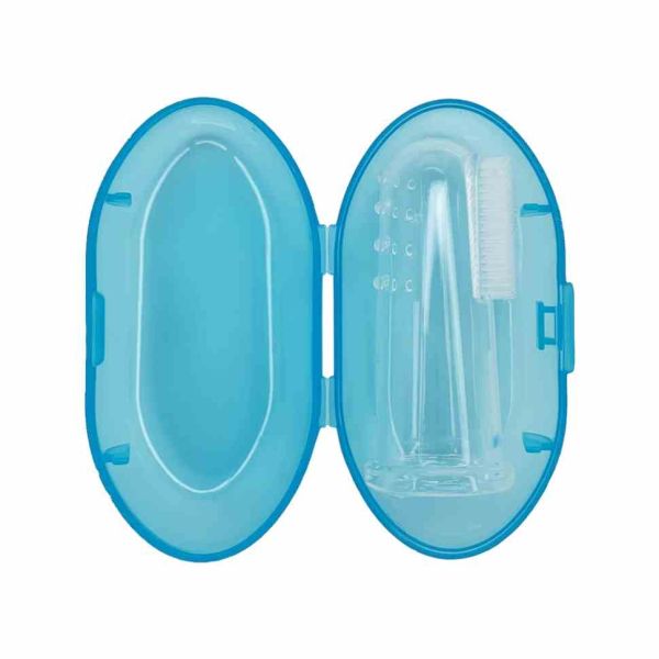 Силіконова зубна щітка для ясен MGZ-0706(Blue) у футлярі