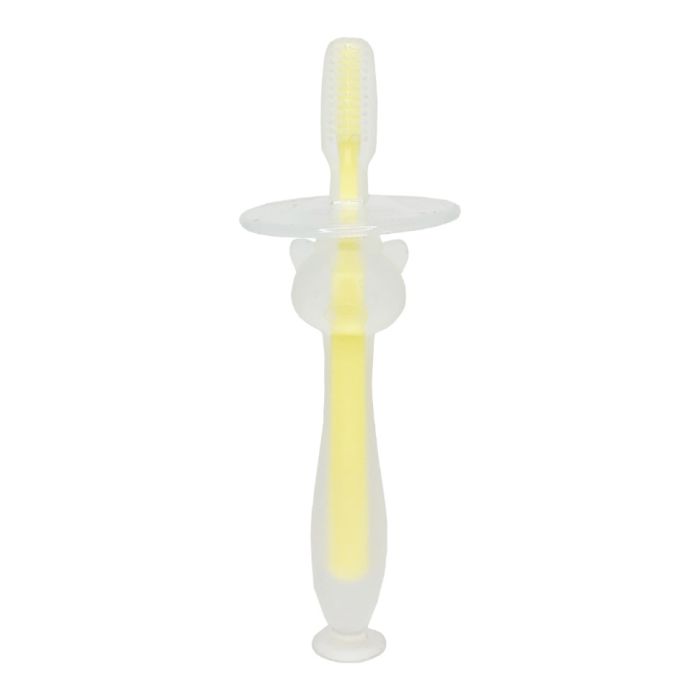 Силіконова зубна щітка Mumlove MGZ-0707(Yellow) з обмежувачем