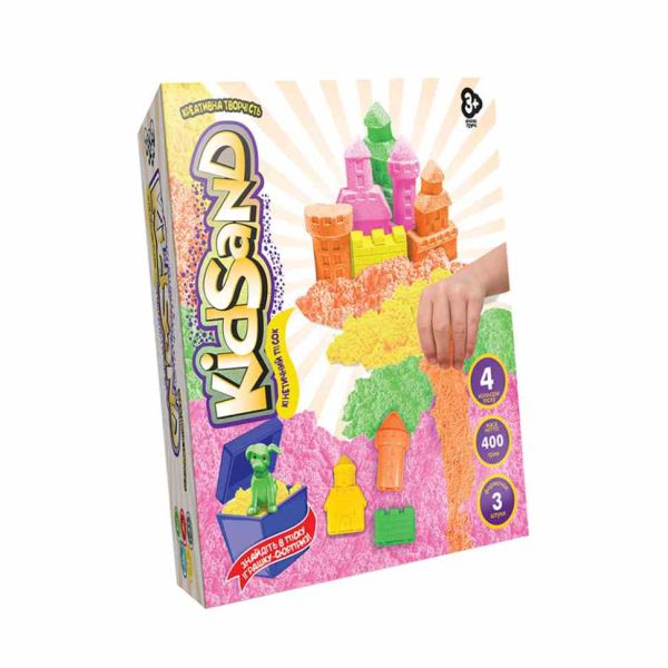 Набір креативної творчості "Кінетичний пісок "KidSand" KS-04-02U коробка 400 г
