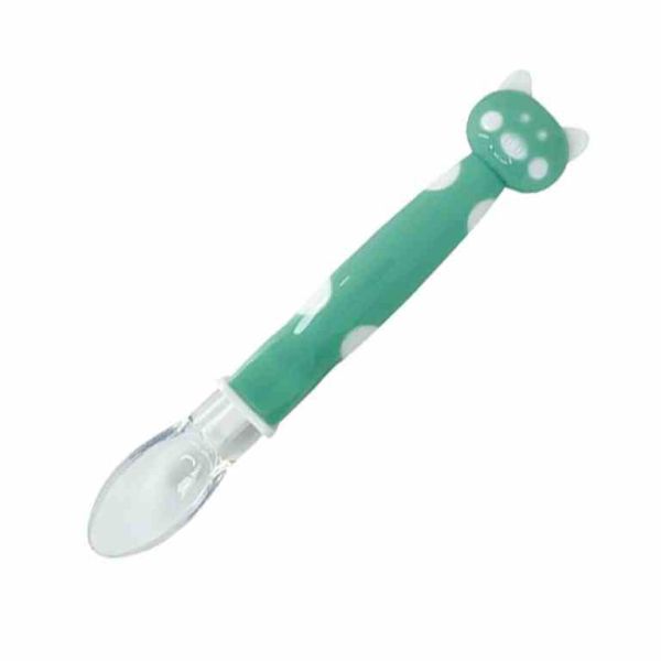 Дитяча силіконова ложка "Хрюшка" MGZ-0114(Turquoise) 