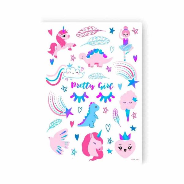 Набір тимчасових татуювань "Unicorn mood" LB-185 голограма                                                                   