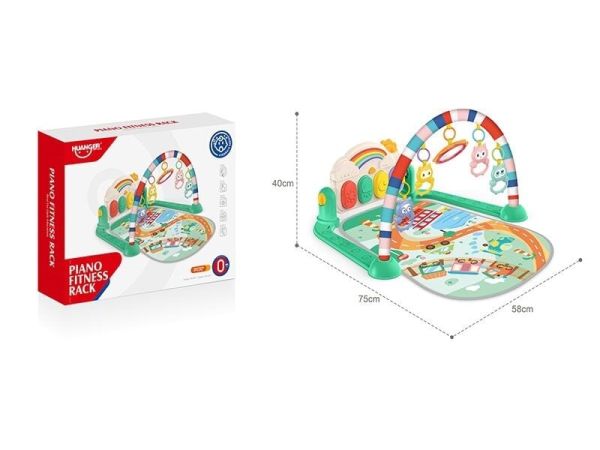Дитячий Килимок (HE 0652) звук, підсвічування, піаніно, 5 підвісок