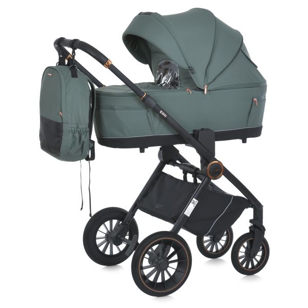 Дитяча Коляска універсальна EL CAMINO ERA 2в1 (ME 1100-1 Khaki Green) дощовик, москітна сітка, сумка
