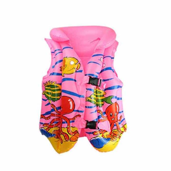 Дитячий надувний жилет BT-IG-0004(Pink) рожевий 46 см, розмір S 