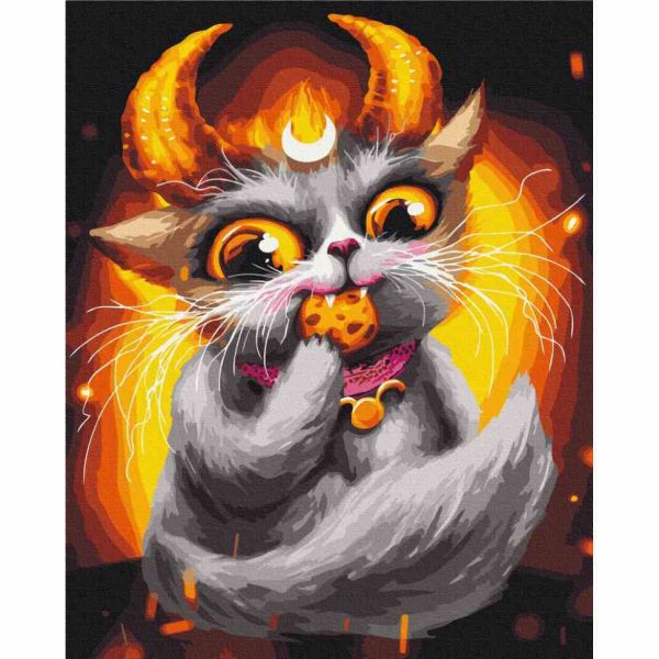 Картина за номерами "Котик Телець" ©Маріанна Пащук BS54080, 40x50 см