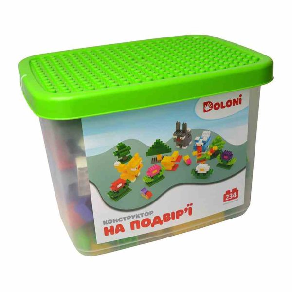 Конструктор "На подвір'ї" 013888/39 в пластиковому боксі 234 деталі