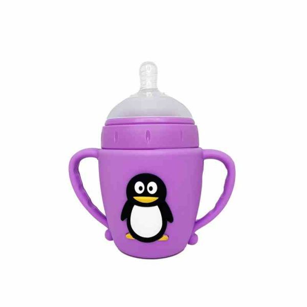 Пляшечка пластикова з ручками "Пінгвін" MGZ-0301, 180 мл 