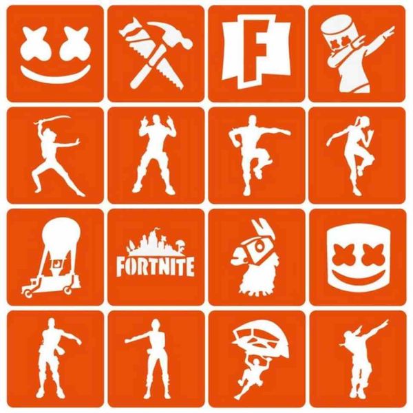 Набір трафаретів для біо-тату "Fortnite" Fortnite_simple-16