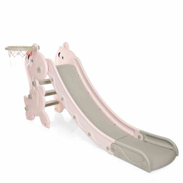 Дитяча гірка YG2020-2-1-8 пластик, з баскетбольним кільцем