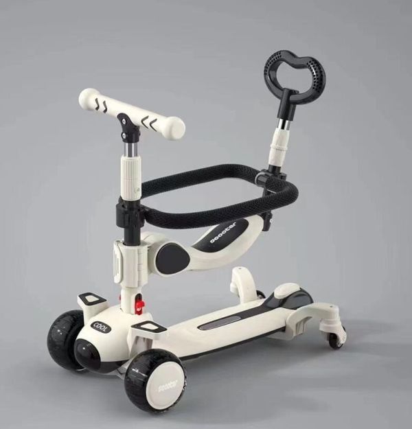 Дитячий триколісний Самокат 5в1 "Skyper" (J-47159) музика, підсвічування платформи