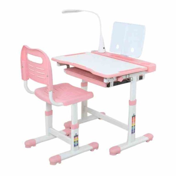 Дитяча Парта M 5068-8-2 зі стільцем, рожевий, підставка для книги