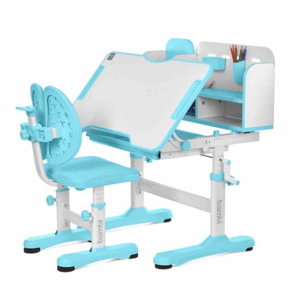 Дитяча Парта M 5798-4 синій, зі стільчиком
