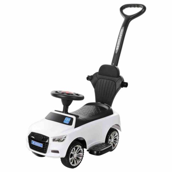 Дитяча каталка-толокар M 3503A-1 Білий, з батьківською ручкою