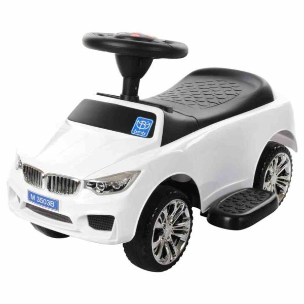 Дитяча каталка-толокар M 3503B-1 Білий, з батьківською ручкою